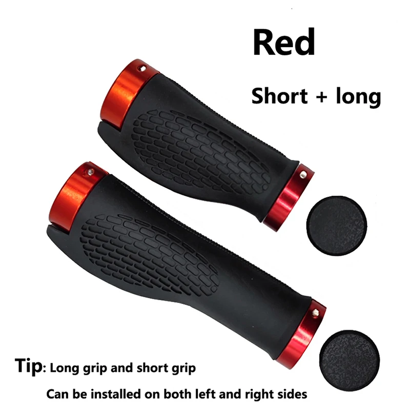 PE Rubber MTB Bike Grips Handlebar Cover Rubber Soft Anti-Skid Bicycle Grip Alloy Lock Bar BMX Handle Cuffs Cycling Accessories