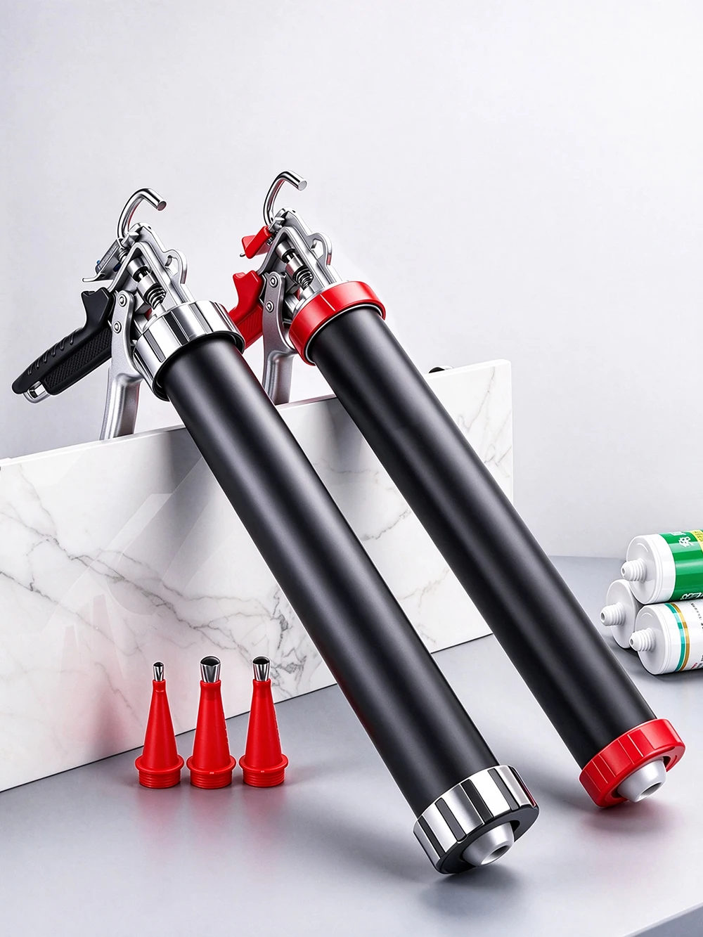 Aluminum Alloy Manual Caulking Gun Silicone Sealant Applicator With Auto Drip Free Function For Glass Window Door Home Repair