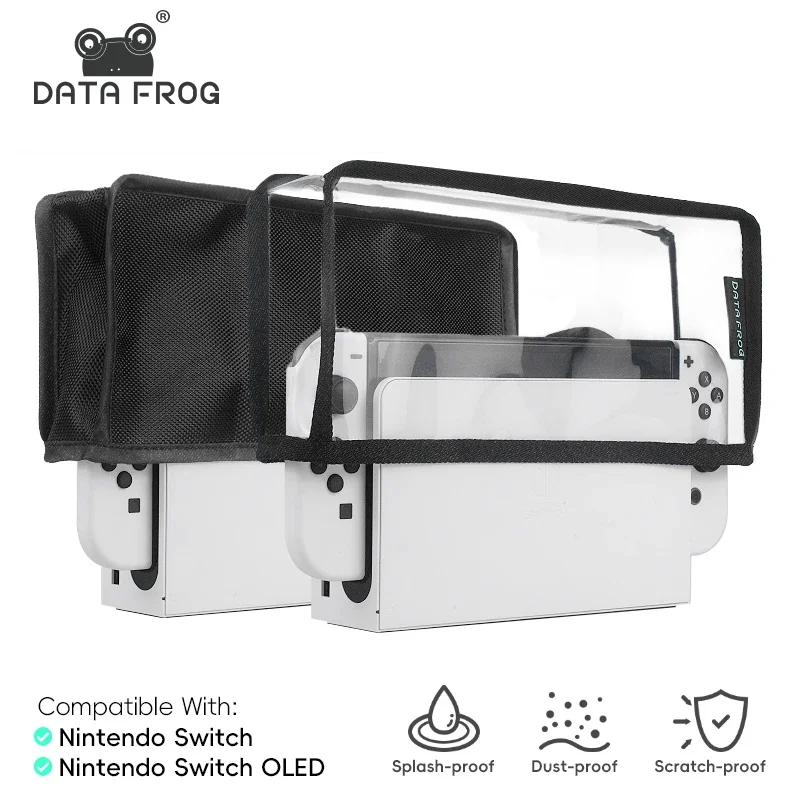 DATA FROG Dustproof Dock Cover Filter Net Sleeve Protective Case For Switch Switch OLED Game Console Gaming Accessories