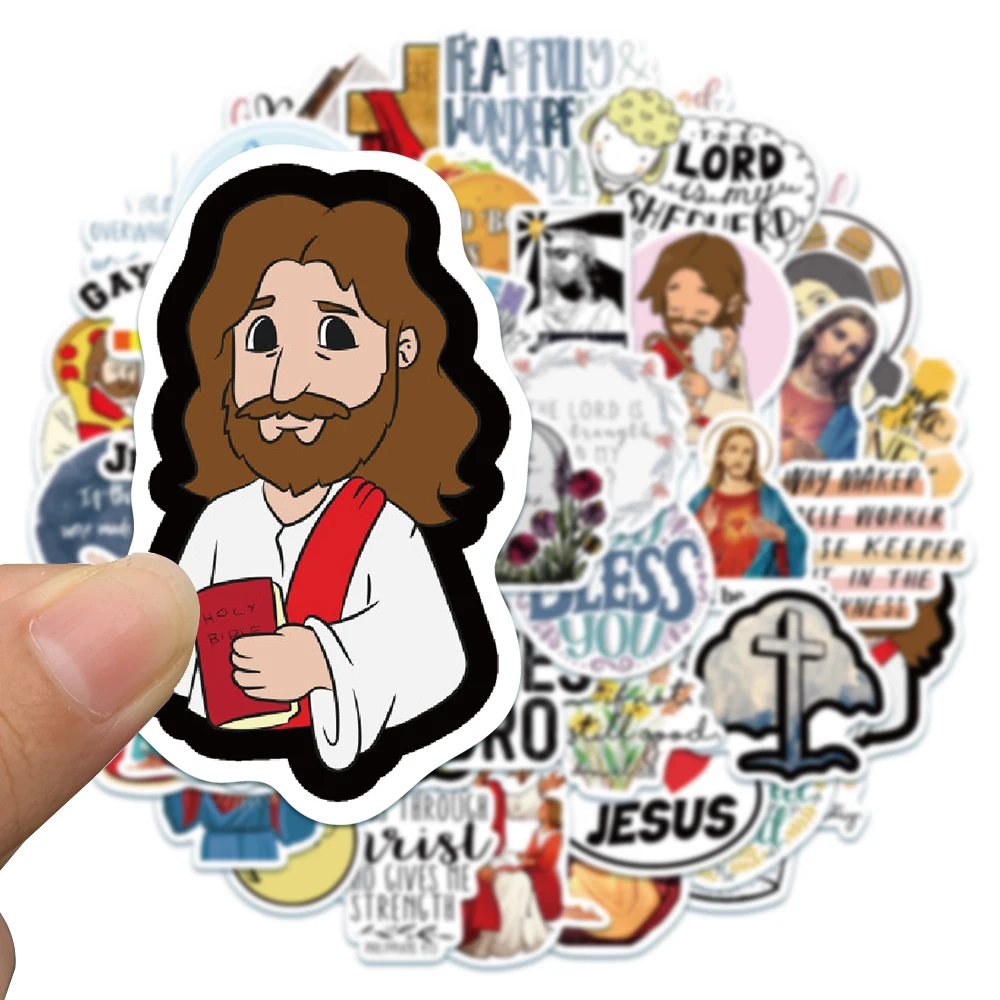 10/50pcs Jesus Christian Stickers Faith Wisdom Words God Bless You Blessing Scrapbook Guitar Laptop Decal Graffiti Sticker