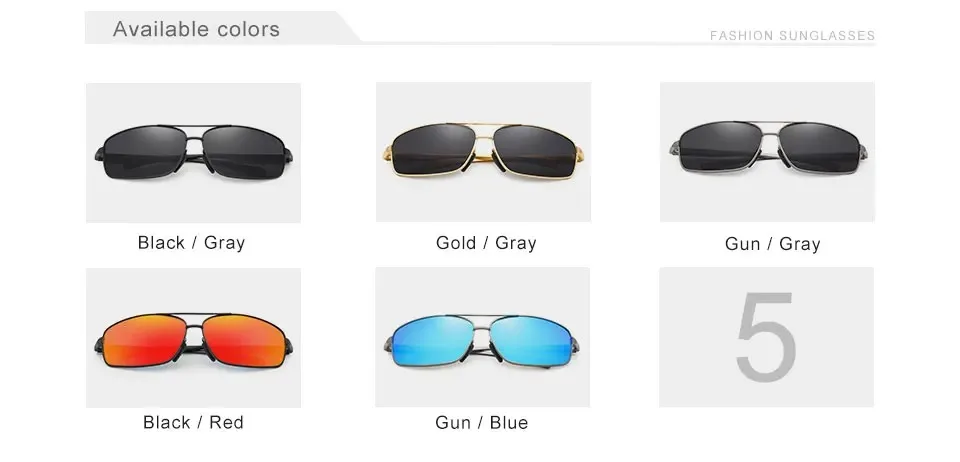 KINGSEVEN Marke Männer Polarisierte UV400 Sonnenbrille Vintage Retro Rechteck Klassische Gläser Anti-glare Fahren Golf Sport Brillen – Detail 4