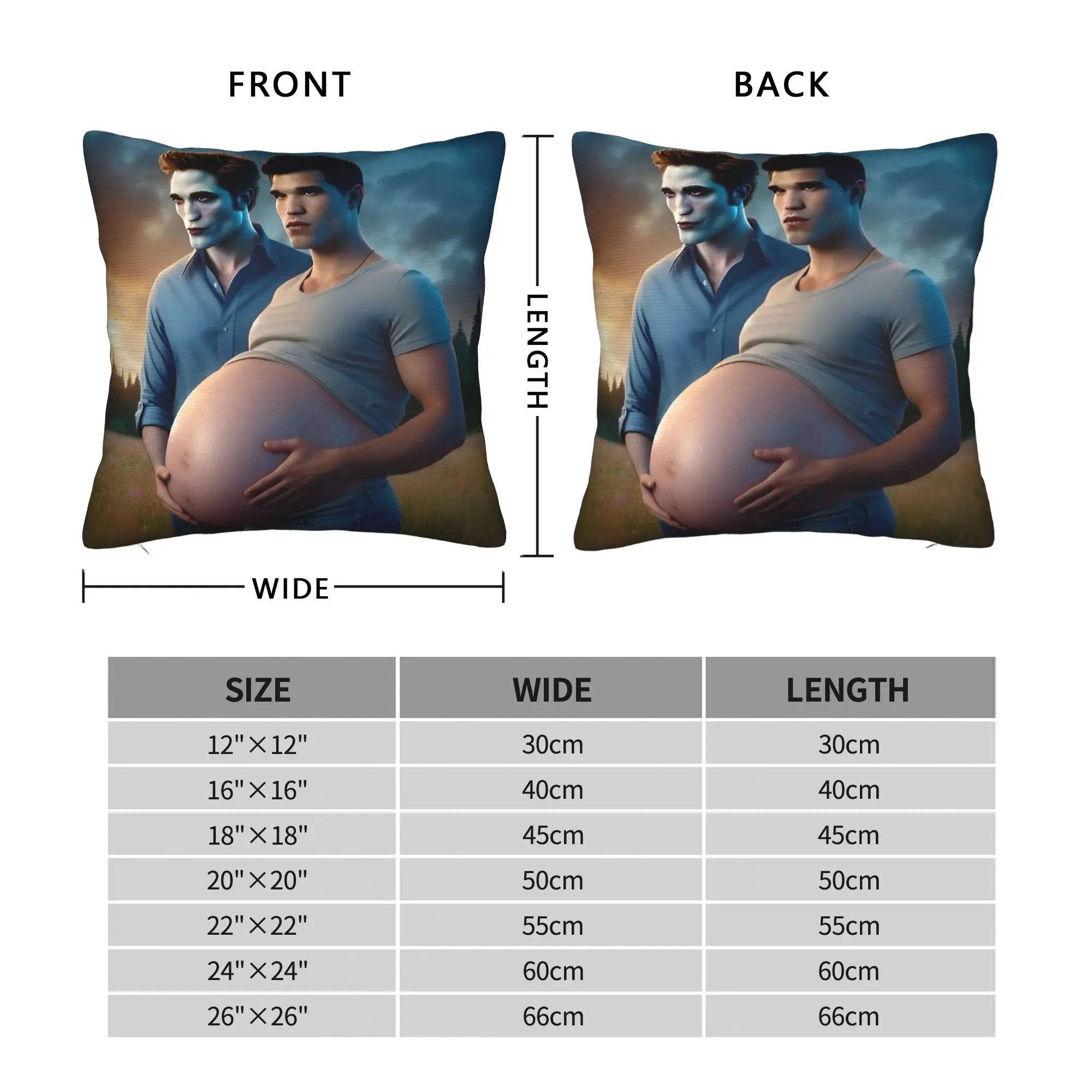 Funny Twilight Meme Square Pillow Case Polyester Throw Pillow Movie , Vintage Cushion Covers