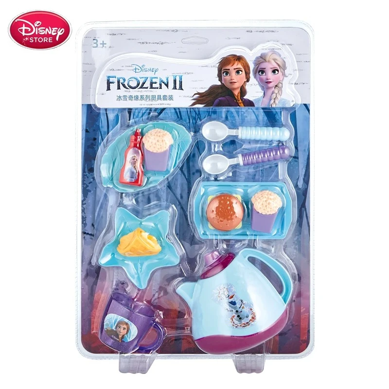 Frozen 2 Kitchen Toy Food Cookware Pot Pan Kids Pretend Cook Play Cake Stand Toys Kids Princess Anna Elsa Children Gift view 2