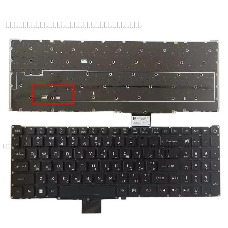 Teclado retroiluminado RGB para ordenador portátil A + para ACER Predator Helios 16 PH16-72 N23Q1 ruso RU