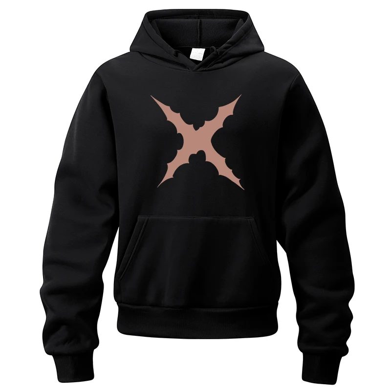 Scar Print Athletic Sporty Hoodie for Men Fall Winter Warm Fleece Lined Pullover Tops Casual Hooded Sweatshirt with Kanga Pocket