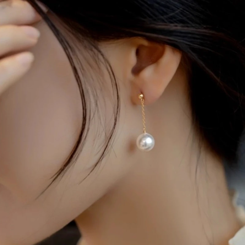 

2024 Korean Version Long Tassel Pearl Earrings S925 Silver Needle Temperament Online Pop Earrings
