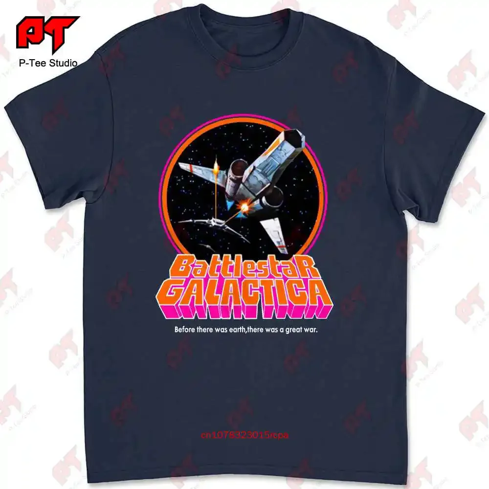 Battlestar Galactica 1974 Science Fiction Buck Rogers Viper Cylon T-shirt Y9EY