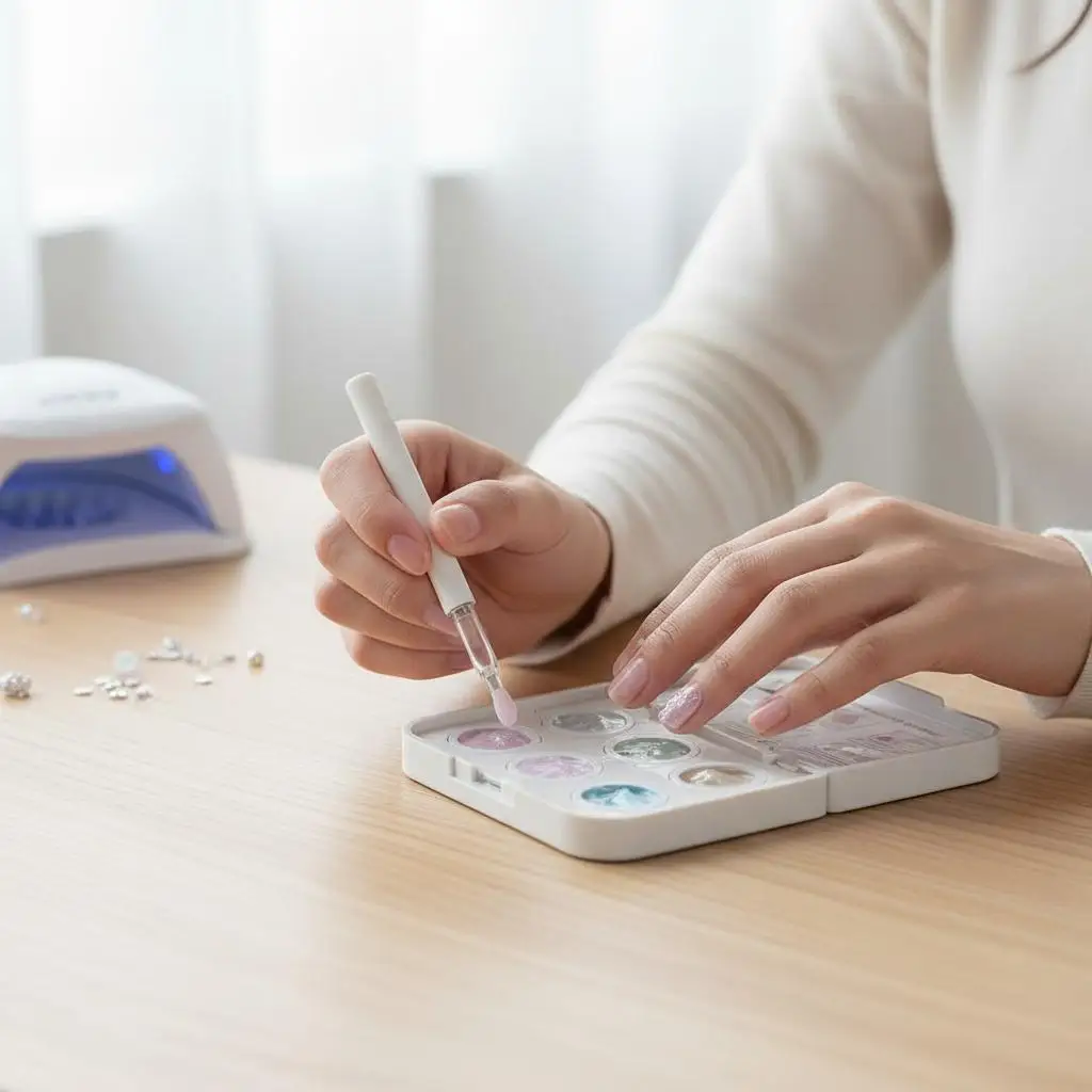 

Новая 6-секционная палитра для гель-лака Pat Pat - двухслойный гель для нейл-арта 2-в-1, идеально подходит для создания эффектов градиента, румян, френча и блоуминга.