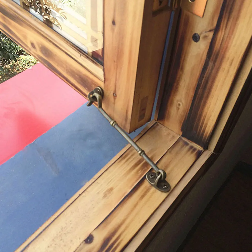 1pcs ทองเหลือง Bronze Cabin Hook และ Eye ไม้ไผ่รูปโบราณ Cabin Hook หน้าต่าง Cabin Hook ล็อคและ Eye Latch ล็อค Shed Gate
