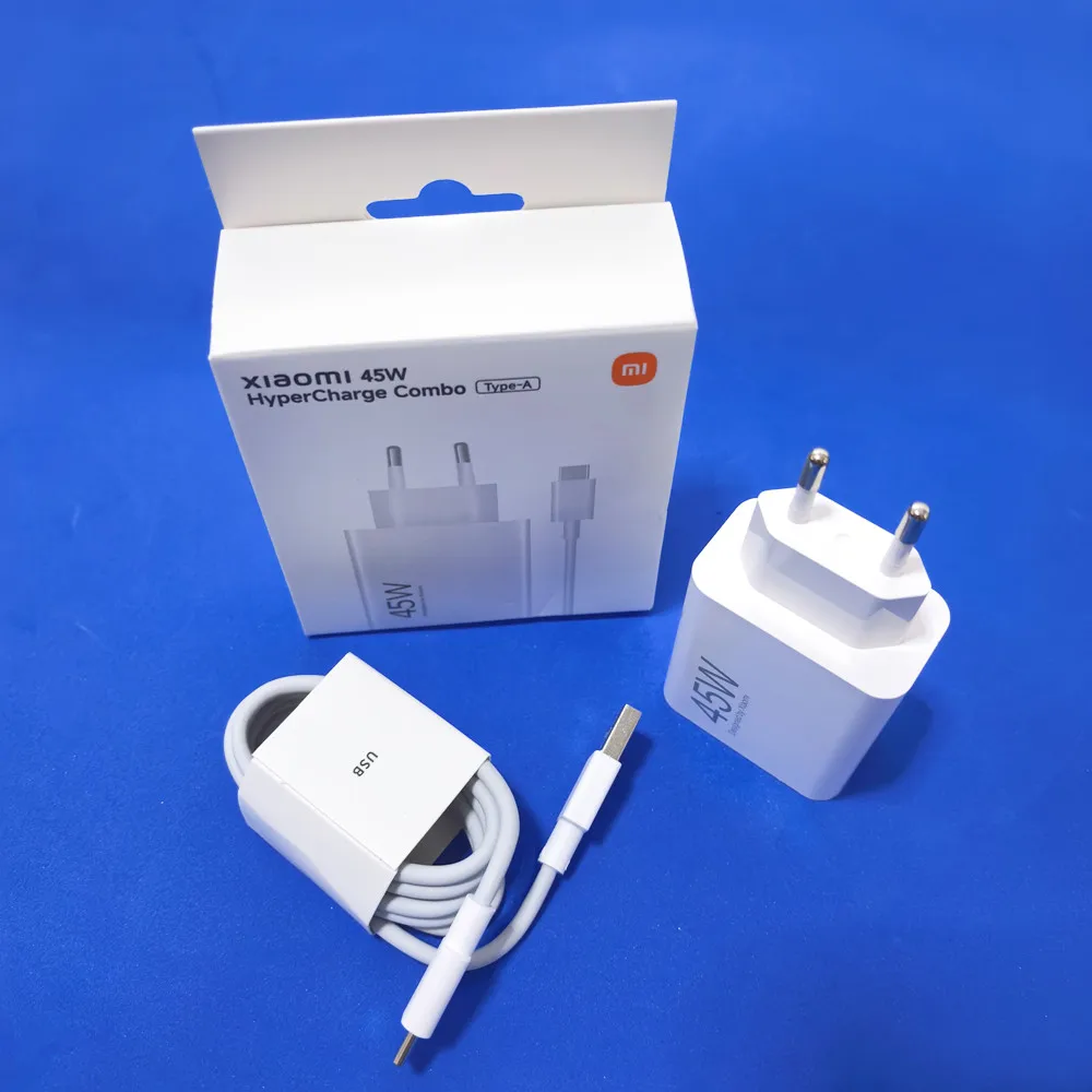 Original Xiaomi 45W EU Charger Fast Turbo Charge 6A Type C Cable For Mi Pad 7 10T 11 12 Pro+ Redmi N