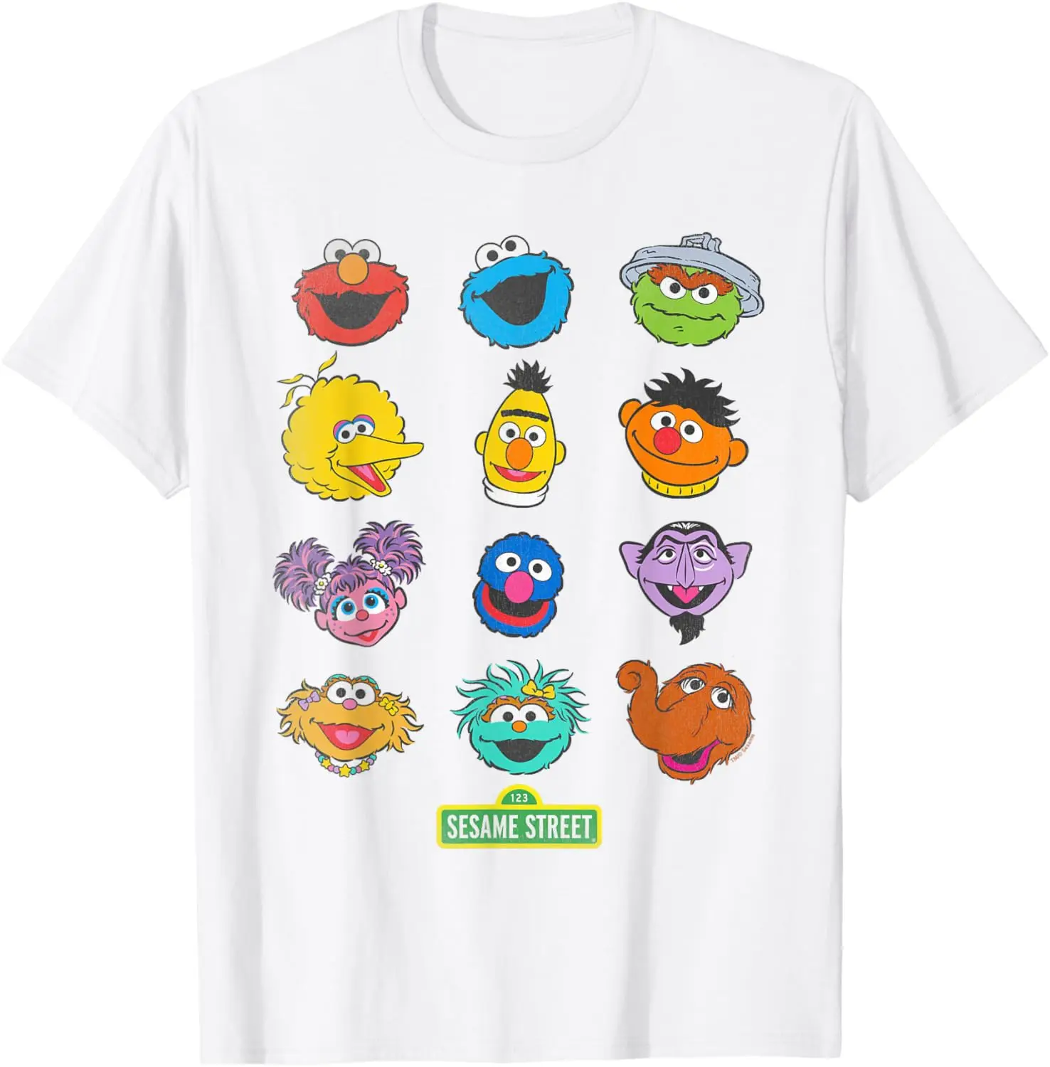 Summer Women's Sesame Street Character Avatars T-shirt  Streetwear Oversized Loose Casual Short Sleeve Suitable for All Seasons