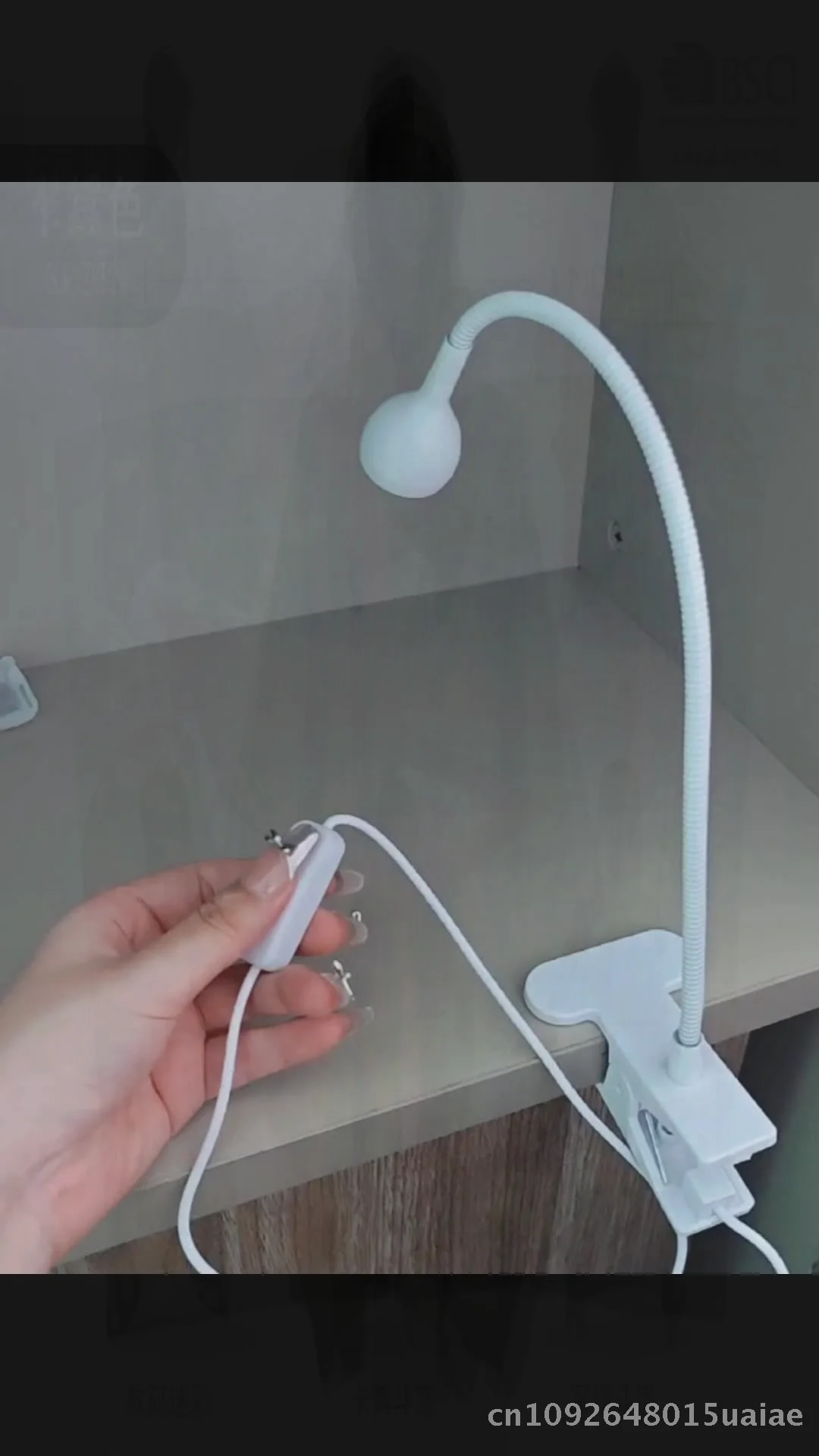 Lámpara de uñas con cuello de cisne Luz UV 395 nm Pegamento UV violeta Fototerapia de curado Secado rápido para hornear uñas - USB directo ajustable