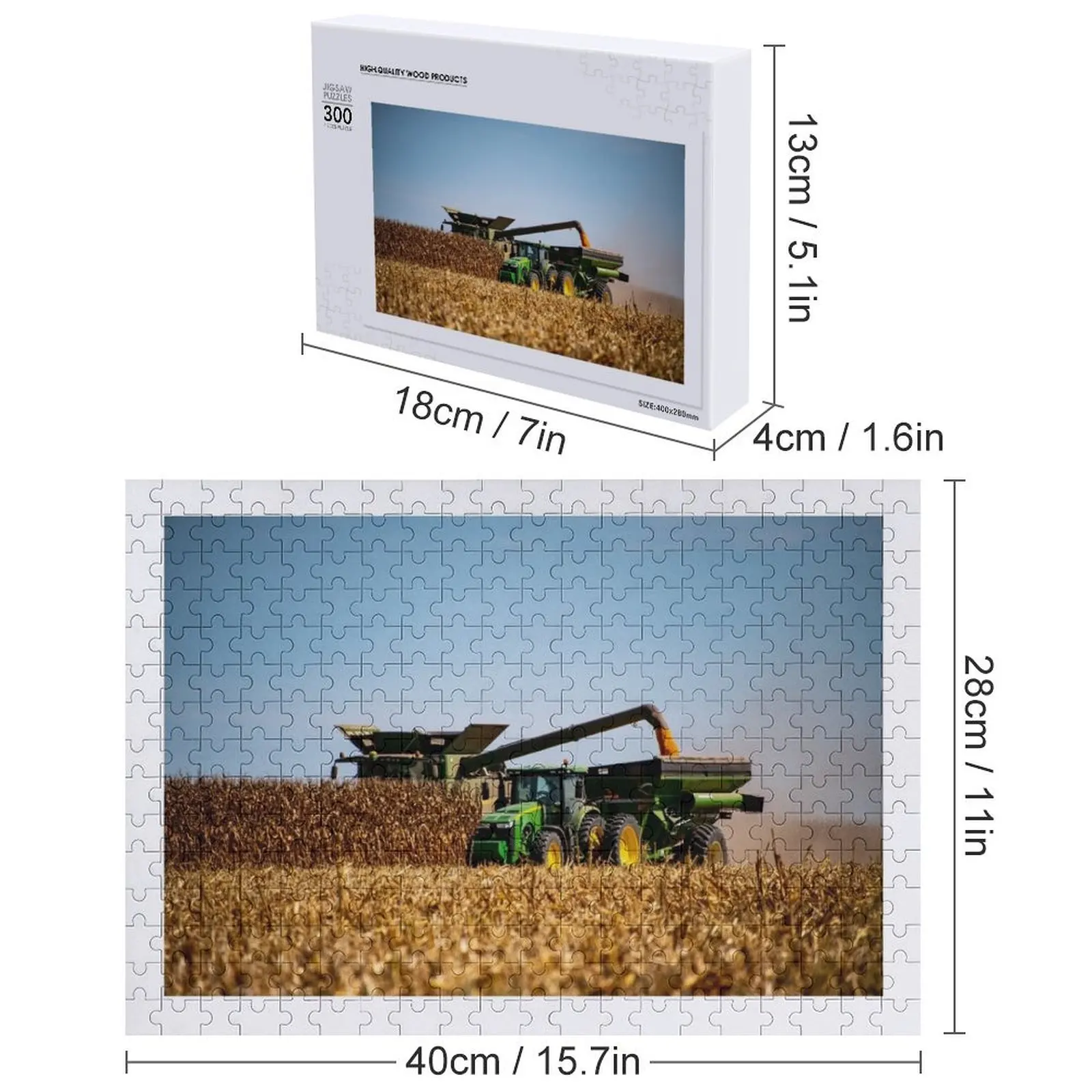 Corn harvest Jigsaw Puzzle Personalized Name Woods For Adults Puzzle