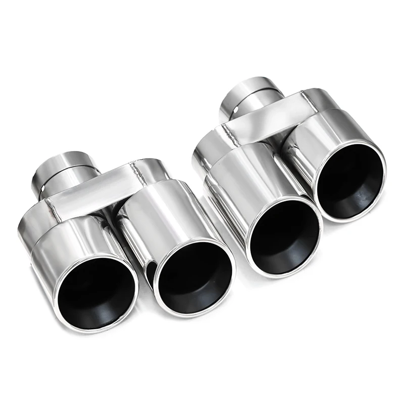1 Paar Quad Uitlaatsierstukken voor BMW G20 G21 3 Serie 2019+ 330i 320d 320i Decoratieve Uitlaatupgrade (Alleen Ronde Pijpen/Niet M340i)