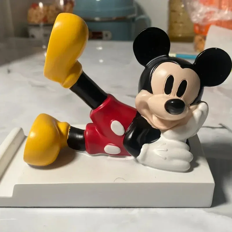 

Disney Mickey Mobile Phone Holder Resin Desktop Model Ornaments Home Supplies Accessories Decoration Birthday Gifts Creative Toy
