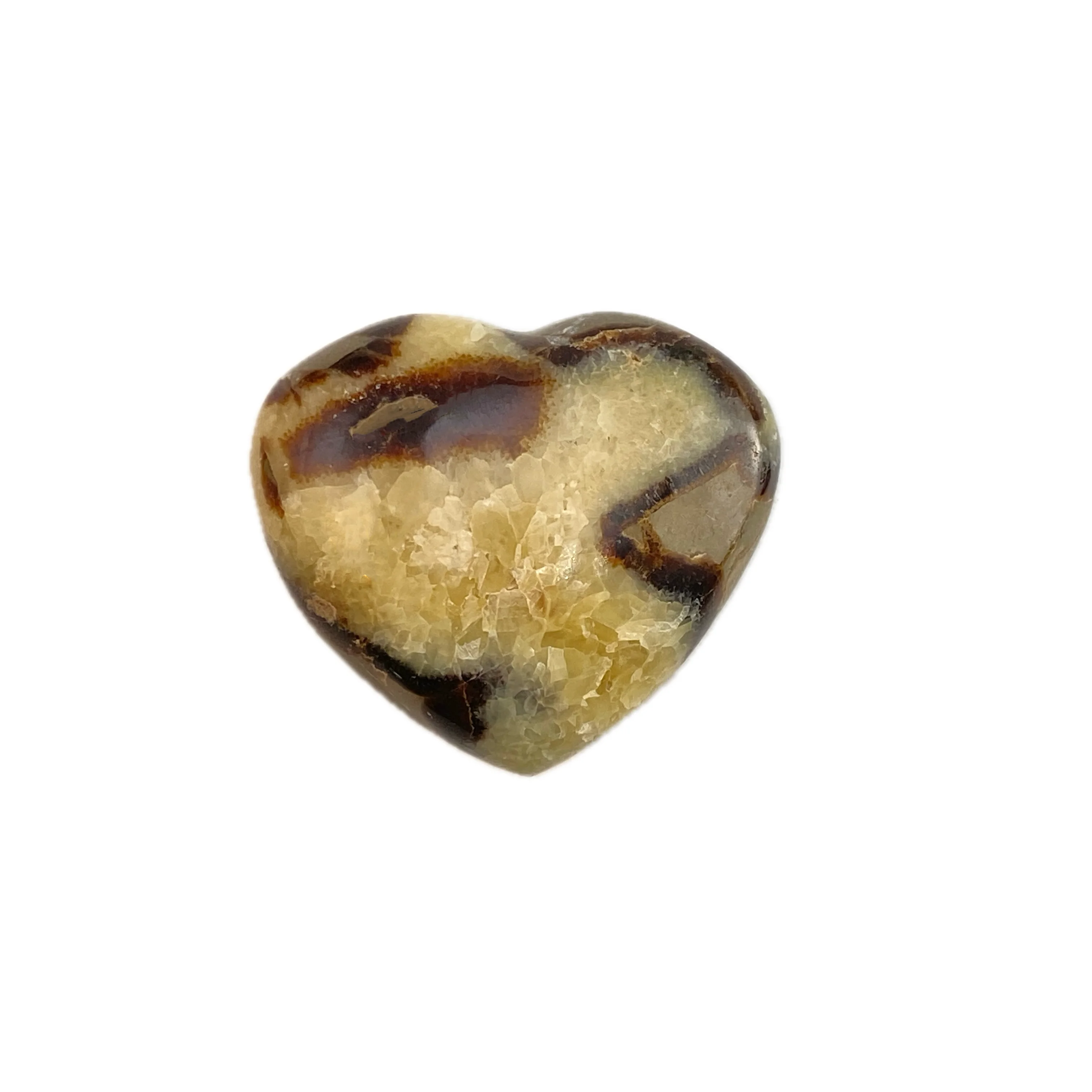 Random 1PC High Quality Septarium Heart Decoration Natural Crystal Raw Stone, Birthday gift, Scene decoration. #5