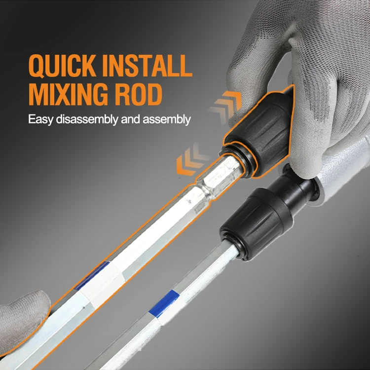 Miscelatore elettrico per vernice a doppia paletta industriale durevole da 1600 W Miscelatore per calcestruzzo portatile commerciale per malte