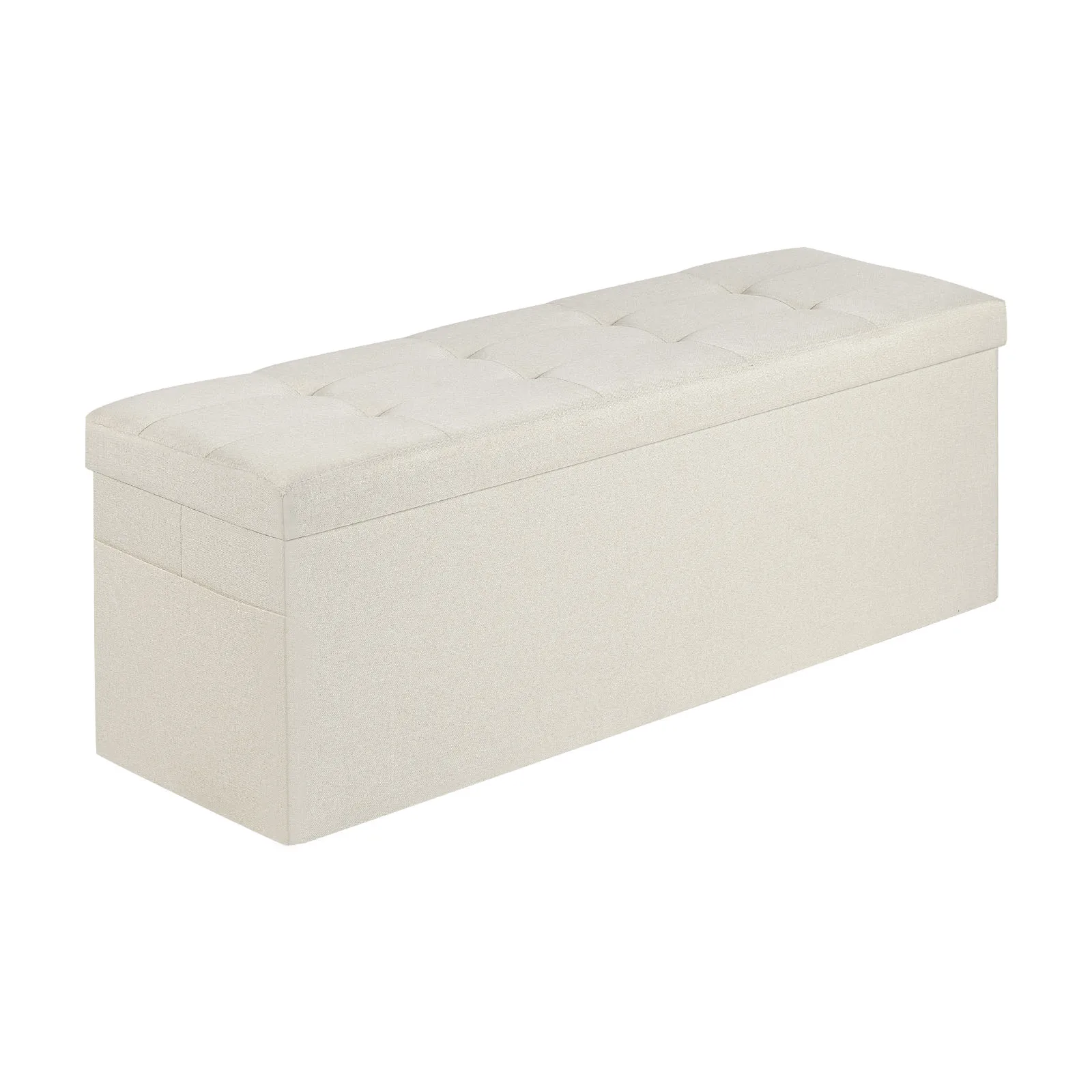 Versatile Storage Ottoman Bench with Side Pockets