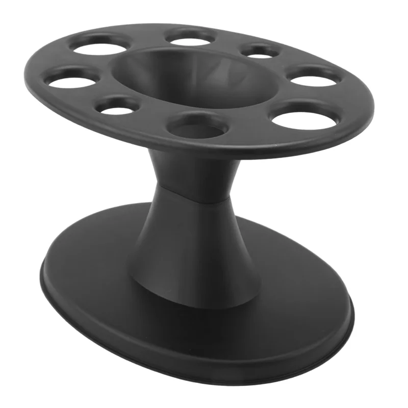 YCOC-1 قطعة حامل فرشاة الشعر البلاستيك الأسود رف شاشة تصفيف الشعر فرشاة حامل تصفيف الشعر أداة الرف الملحقات