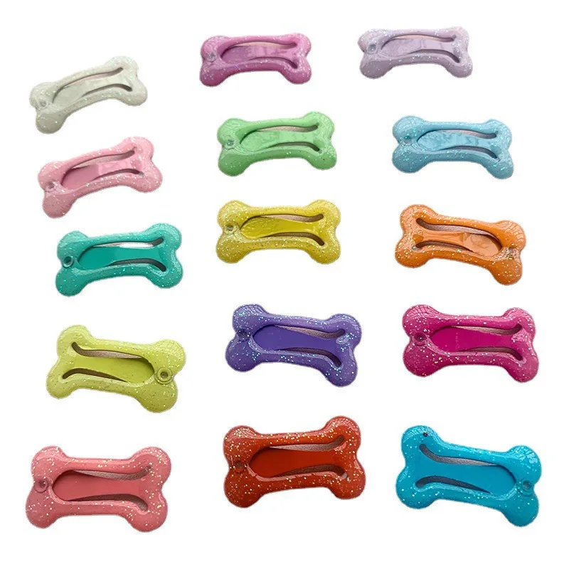 10Pcs Cute Dog Hairpin Colorful Bone Shape Hairpin Pet Small Dogs Hair Clips for Grooming Dog Accessories Pet Accessories