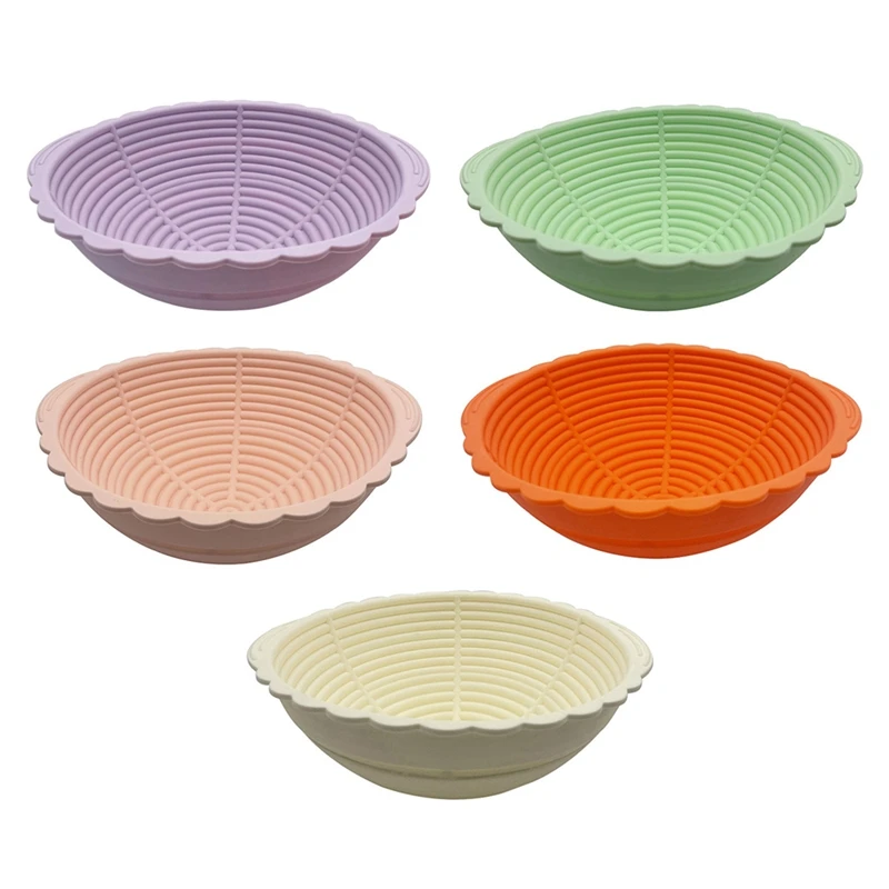 Bread Proofing Basket,Silicone Round Bread Foldable Sourdough Baking Basket Waterproof Proofing Bowls