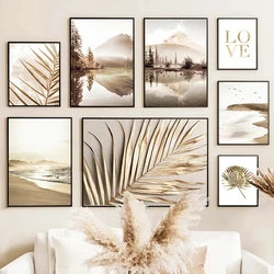 Scenery Flower Leaves DIY 5D Diamond Painting New 2023 Modern Beige Landscape Picture Home Decor for Living Room Design