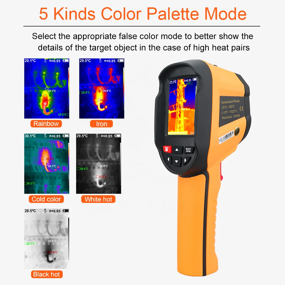 Slimme Sensor Oplaadbare Industriële Warmtebeeldcamera 'S Groothandelsprijzen Handheld Infrarood Warmtebeeldcamera 'S