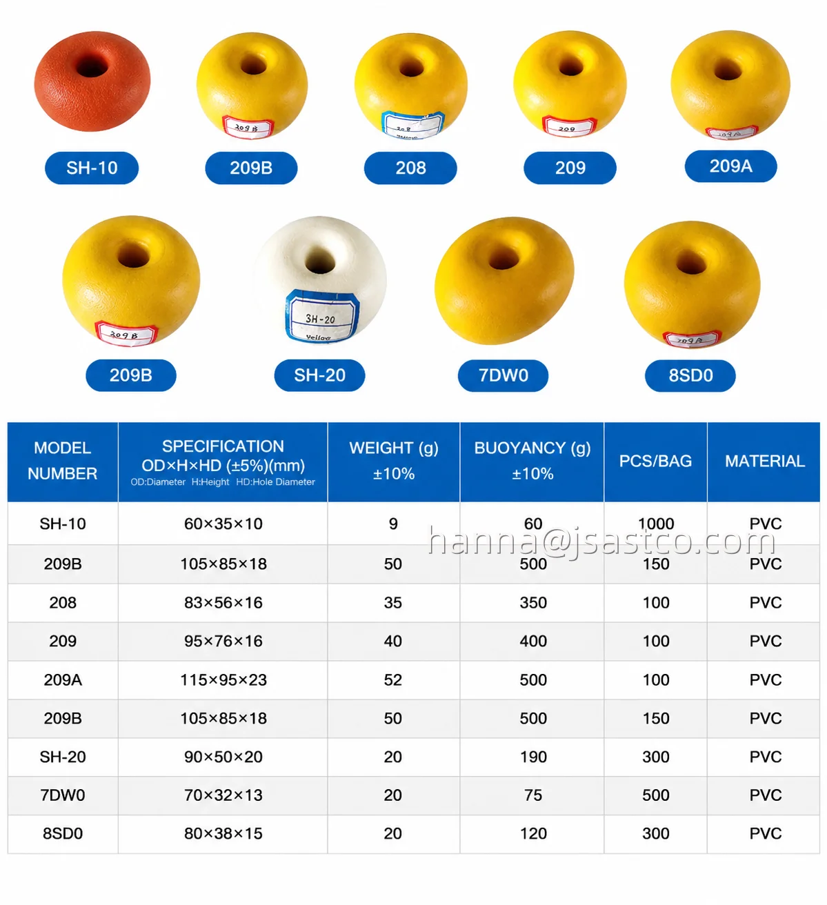Oblate Donut PVC Fishing Net Float Through Hole High Buoyancy Marine Buoy for Aquaculture Water Barrier Sea Marking Rope