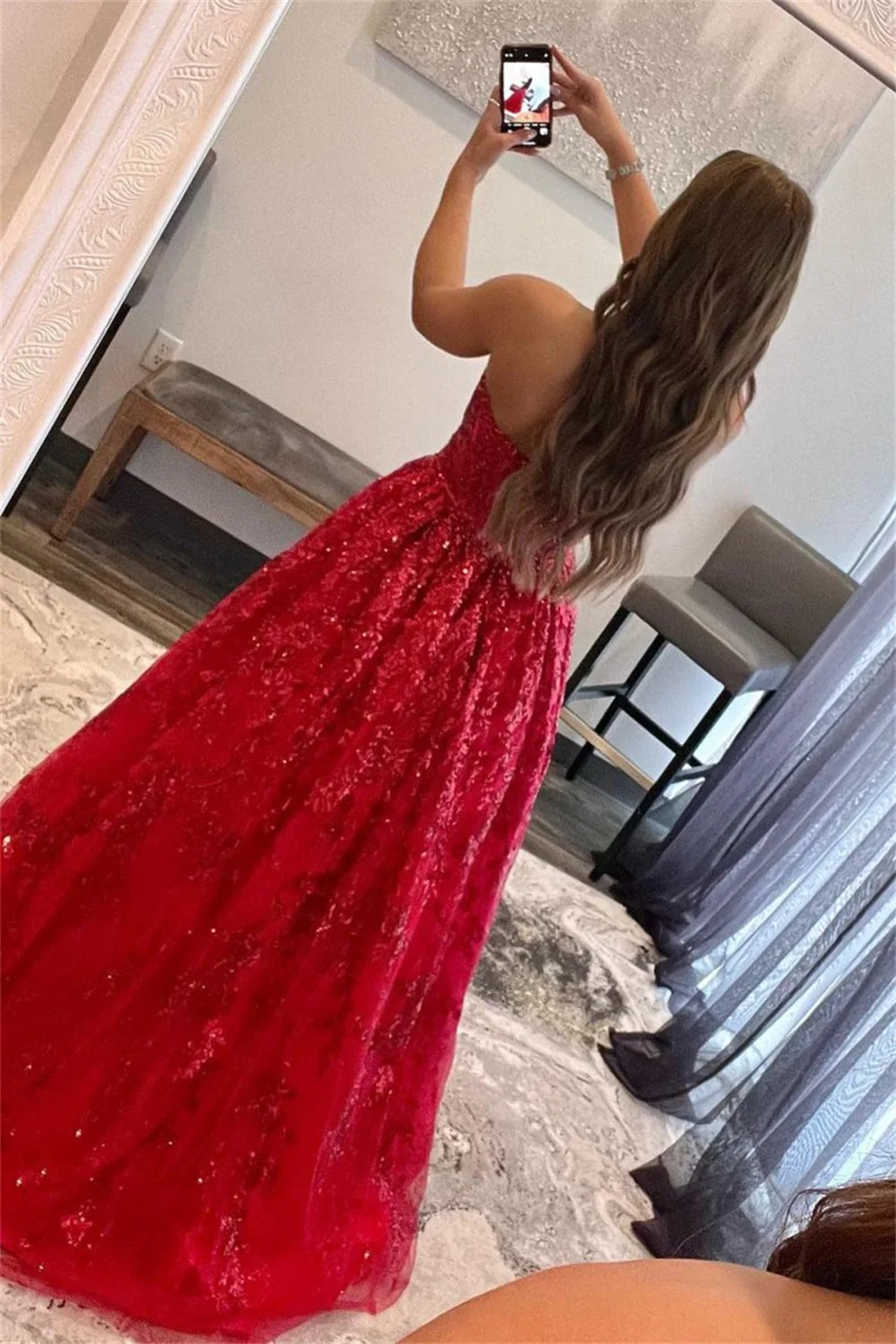 كاثي مخصص الأزرق حمالة لامعة الترتر فساتين لحضور الحفلات الموسيقية ألف خط بلا أكمام vestidos de noiva ثنيات الطابق طول فستان سهرة