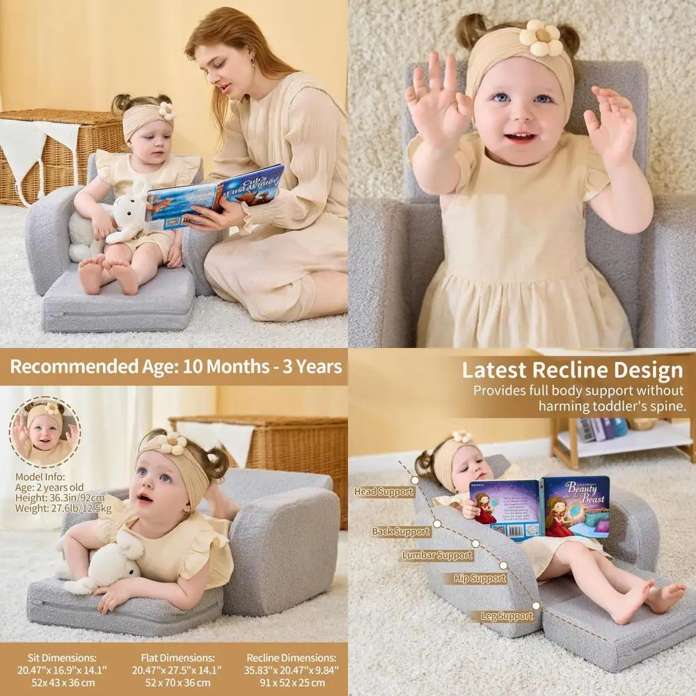 

Детский диван и кресло, удобные для детей от 1 до 3 лет, подходят для мальчиков и девочек