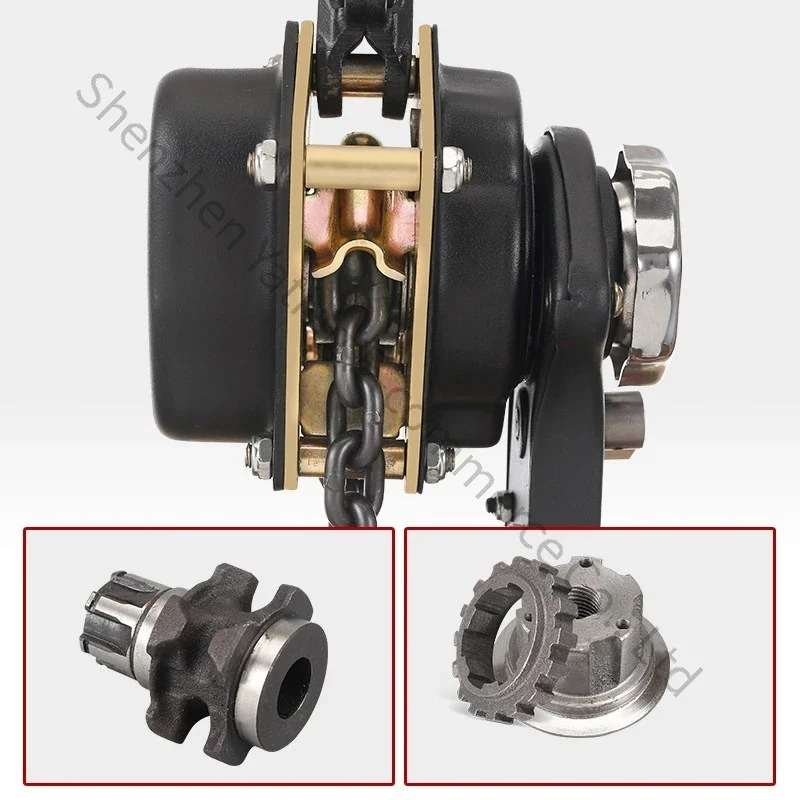 New 1T 1.5M Hand Cranked Hoist, Hand Tensioner  Manual Chain Hoist, Hand Pulled Portable Crane