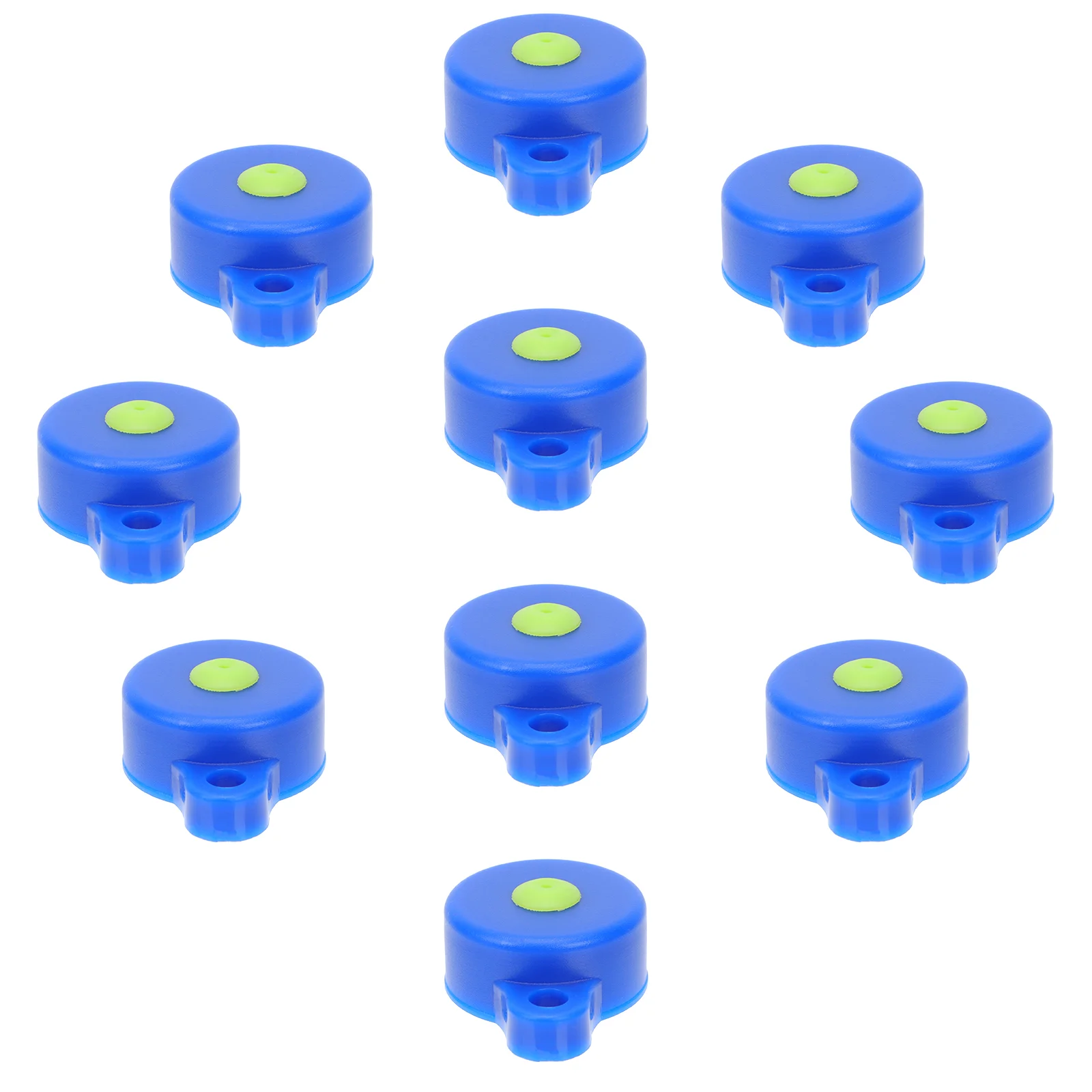 Tampas infláveis de alta pressão para garrafa, 10 peças, para suprimentos, inflador portátil de lazer ao ar livre, jogo prático azul