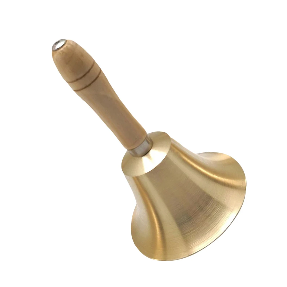 

Hand Brass Bell Loud Clear Sound Christmas Decoration Party Use Ergonomic Handle Lightweight Service Bell
