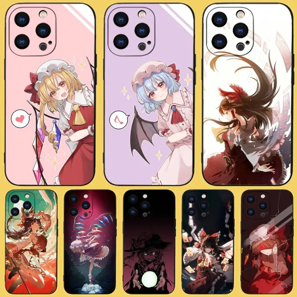

T-TouHou Project Flandre Phone Case For iPhone 16,15,14,13,12,11,Pro,XS,Max,XR,Plus,E,SE4,Mini Black Fashion Cover