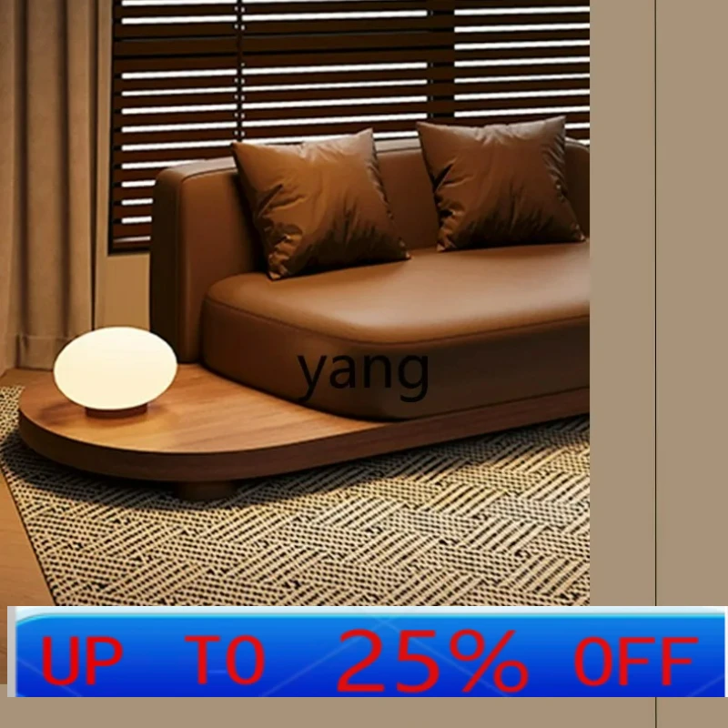 

LH solid wood leather sofa living room light luxury bed and breakfast rest area reception special shape