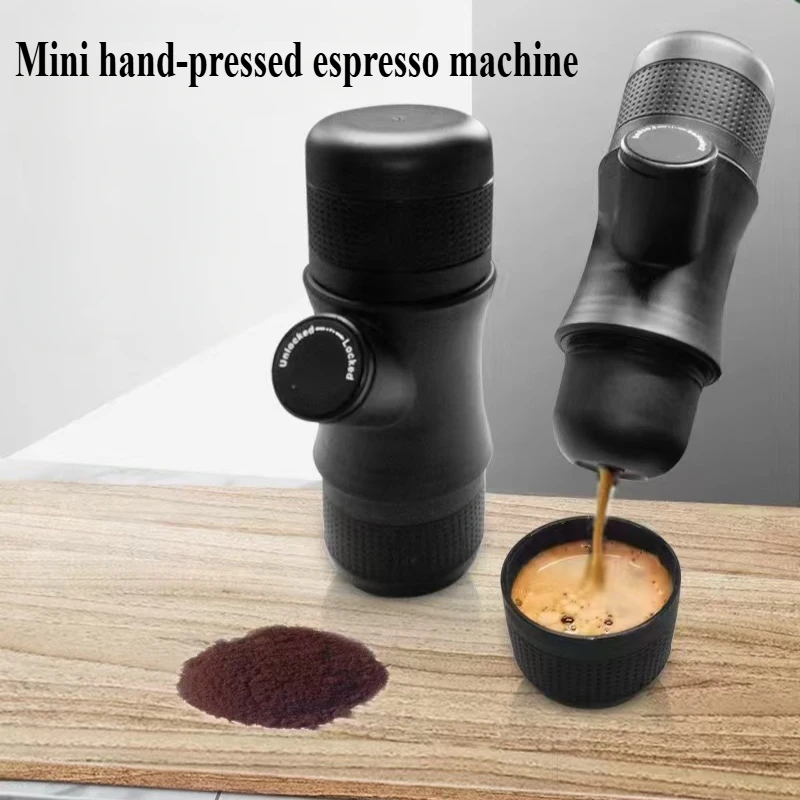 

Portable Hand Pressure Coffee Machine for Office and Travel - Convenient Handheld Espresso Maker for Home Office Outdoor Travel