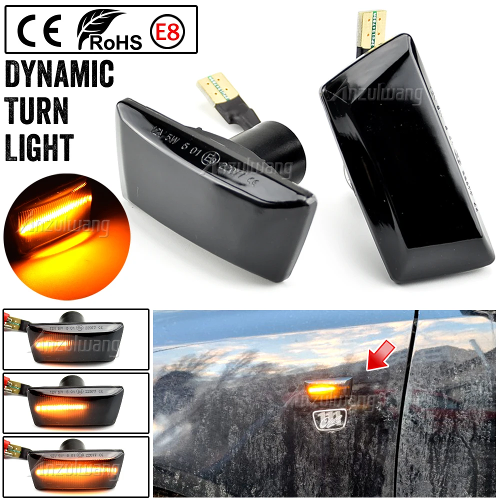 Flashing Side Marker Light 2PCS LED Dynamic Flowing Side Marker Turn Signal Light for Opel Astra H Zafira B Corsa D Sequential - view 5