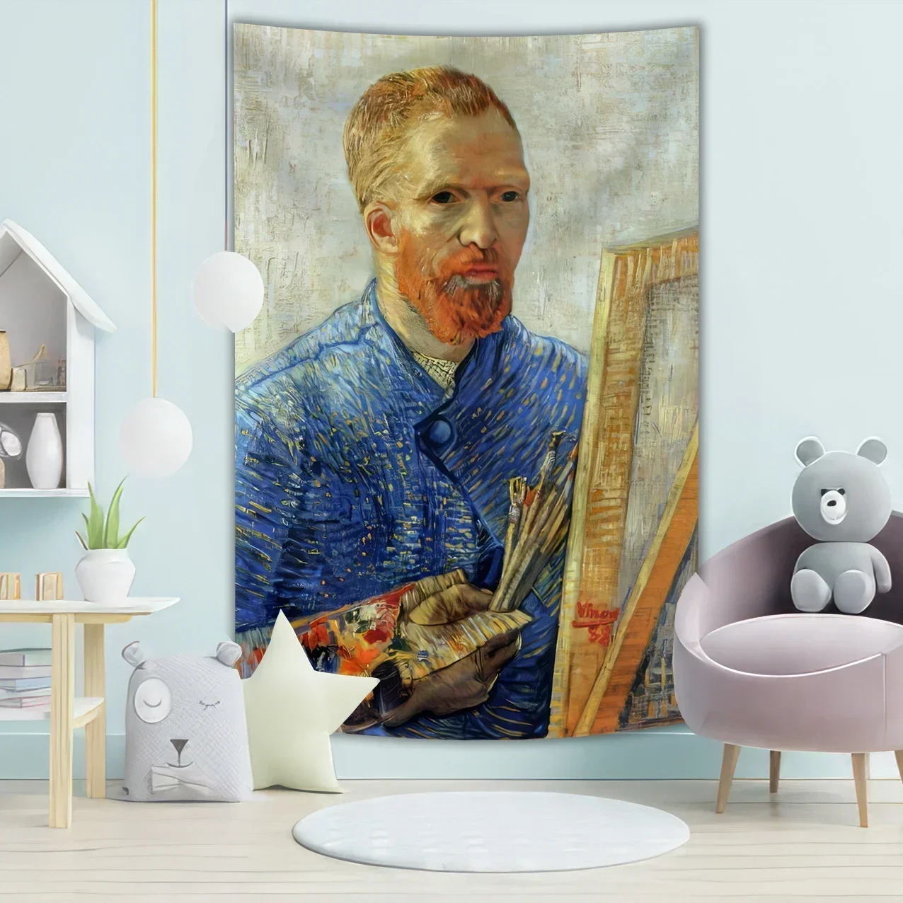 Van Gogh karya seni dekoratif permadani bunga matahari kamar rumah selimut dinding spanduk