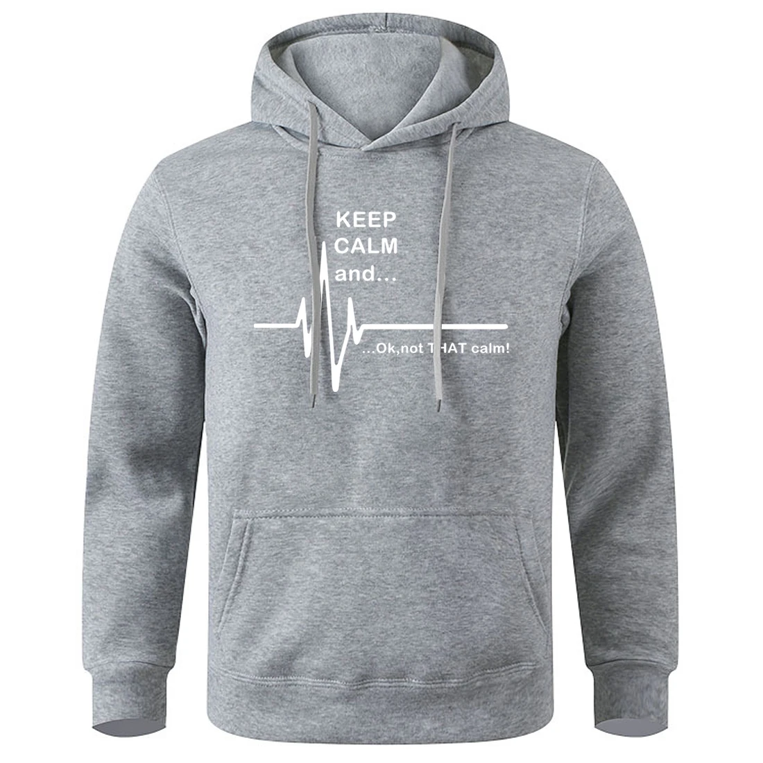 Keep Calm And Ok,Not That Calm Printing Men'S Hooded Soft Breathable Hoodies O-Neck Casual Hoodie Cool Harajuku Tracksuit Male