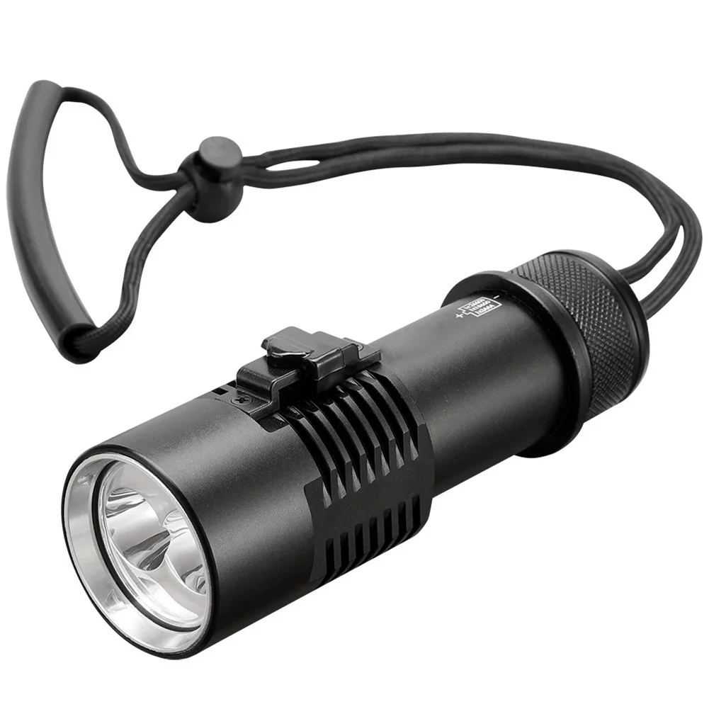 5000 Lumen Diving Flashlight IP68 Waterproof Magnetic Switch with 4 Modes for Underwater Scuba Fishing and Camping