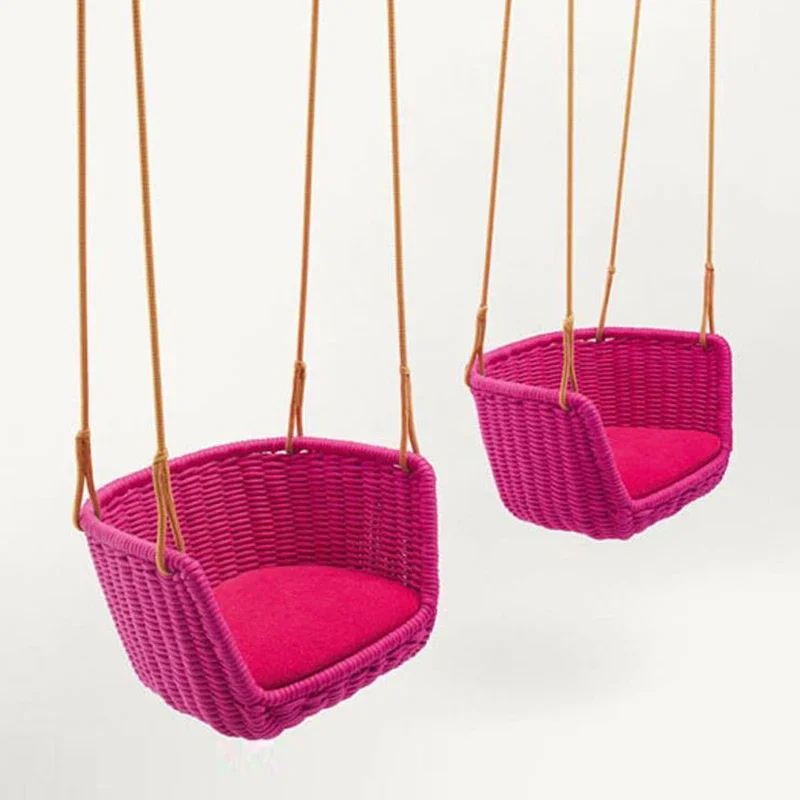 Outdoor swing indoor bedroom adult hanging basket rattan chair children balcony outdoor Internet celebrity rocking chair