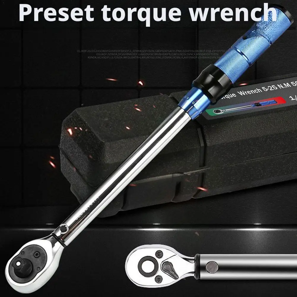 

Bicycle Torque Wrench Set 1/4 Inch 5-25NM Two-Way Bike Hex Wrench Tool Kit for Bicycle Repair and Maintenance