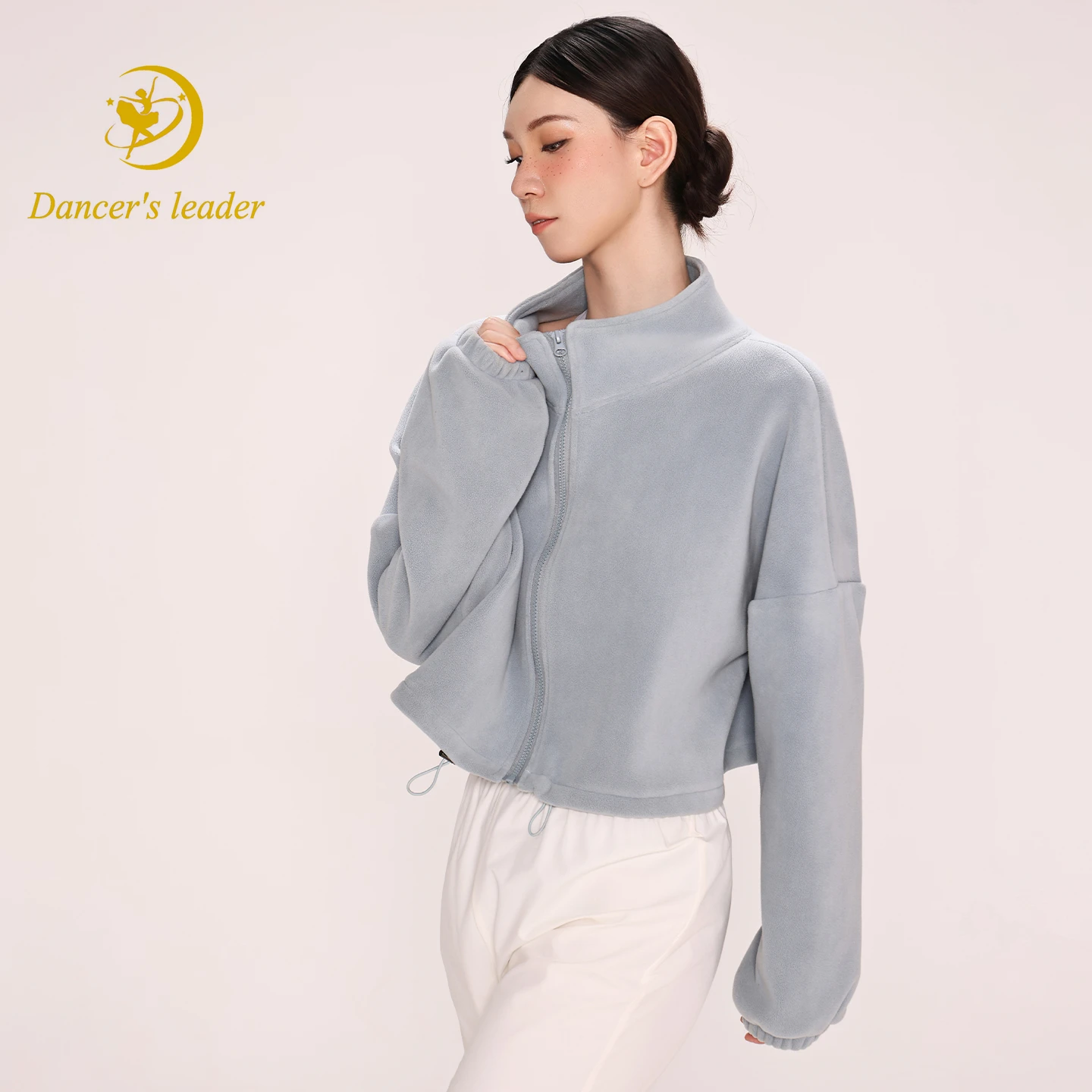 Ballet turnpakje voor dames oefenjurk gymnastiek prestatiejurk volwassen luchtyoga jurk warme jas met fluwelen top