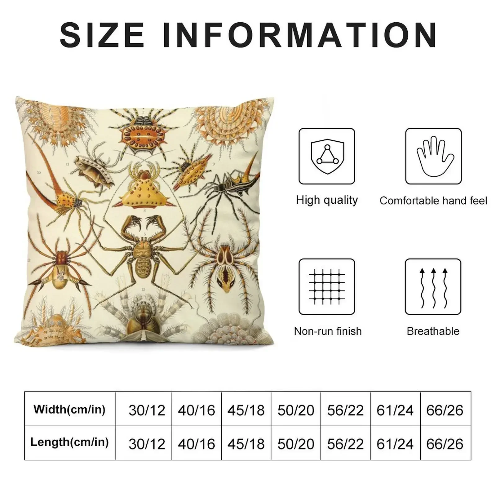 Arachnids - Ernst Haeckel Throw Pillow luxury throw pillow covers autumn pillowcase Sofa Cover Luxury Sofa Cushions pillow