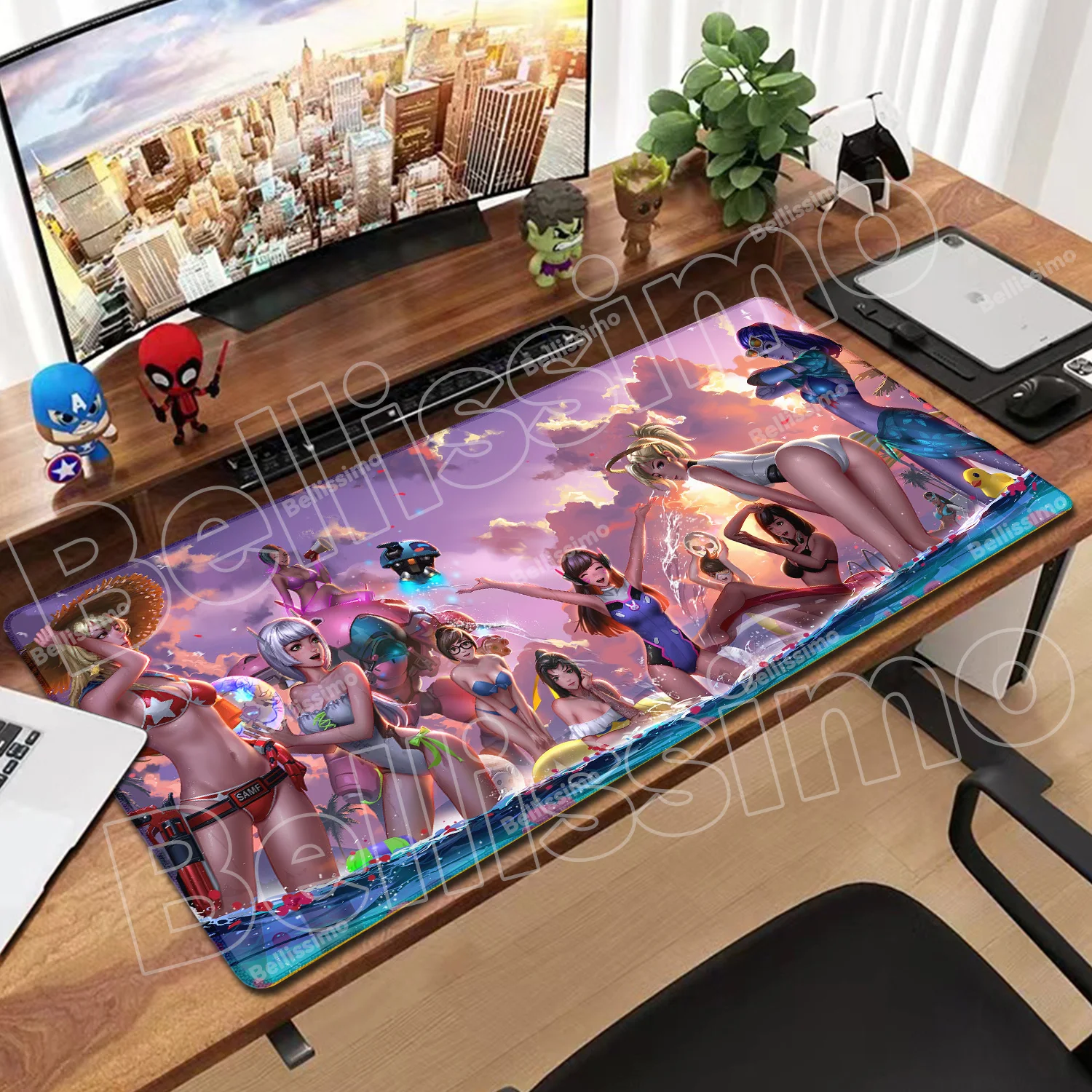 

Anime Gaming Mousepad Girl Overwatch Large Computer Keyboard HD Print Xxl Mouse Pad 900x400 Laptop Office Rubber Soft Desk Mat