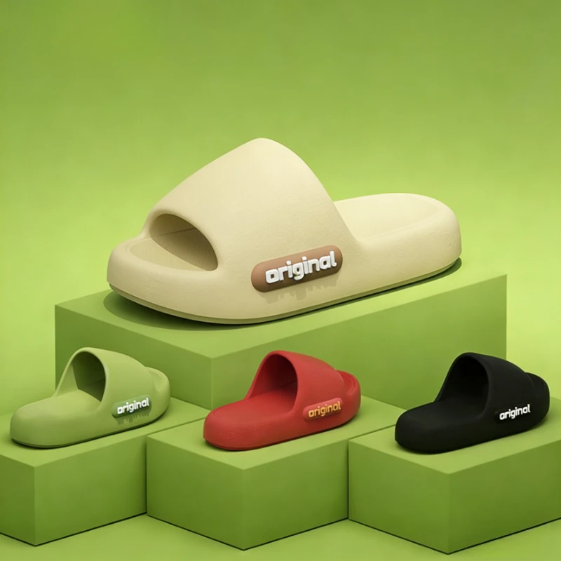 Women Men Slippers Home House Platform Cloud Summer bathroom Slides Indoor Soft Sole Sandals Non Slip Male EVA Thick Flip Flops