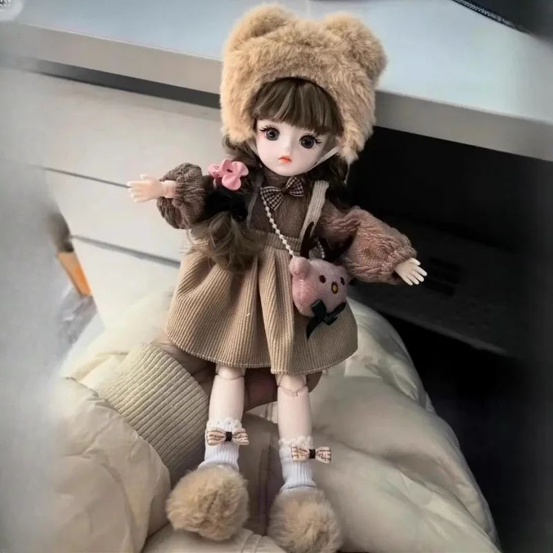 In Stock 1/6 Sd 30cm Bjd Doll With Clothes Long Hair High Heel Dress Up Bjd Dolls Elegant Attractive Eyes