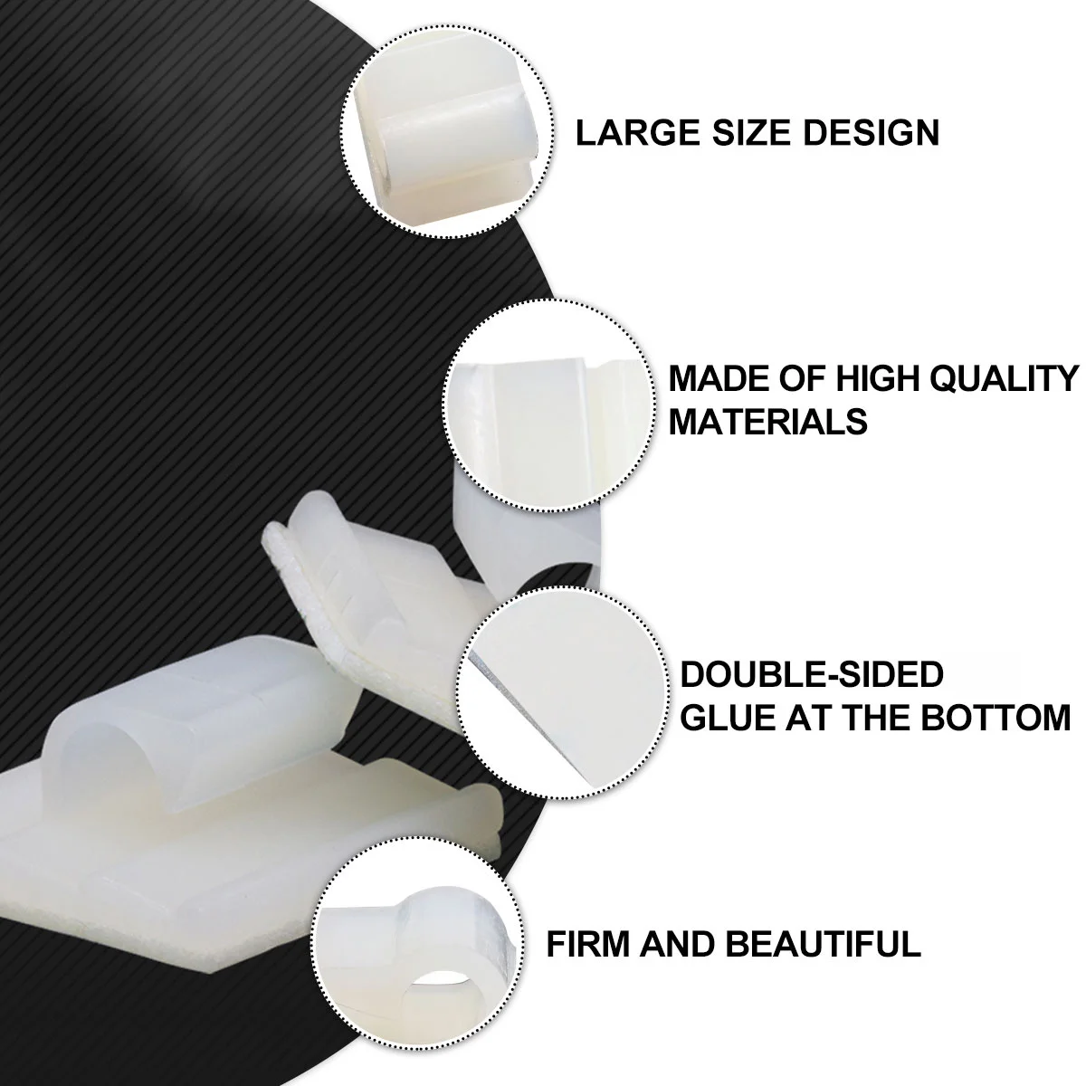 

100 PCS Line Card Cable Ties Holder Cord Management Wire Clamp Adjustable Adhesive