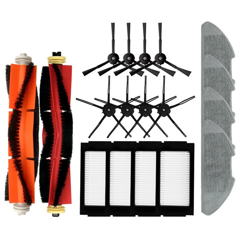 مكنسة كهربائية روبوت من siaomi Mi ، Mijia PRO ، أسطوانة رئيسية ، فلتر HEPA ، قماش ممسحة ، فرش جانبية خرقة ، ملحقات فلتر