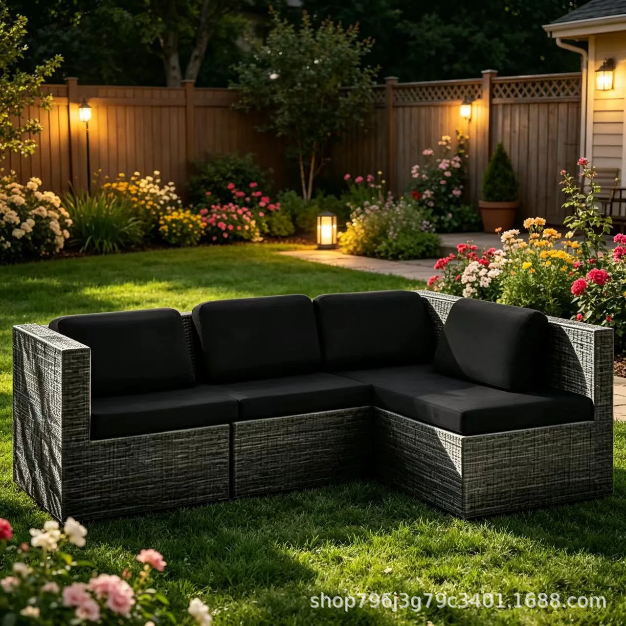 Acquard Patio Sofa Cushion Cover Universal Outdoor Stretch Sofa Cover Solid Color Cushion Protector Waffle Pattern